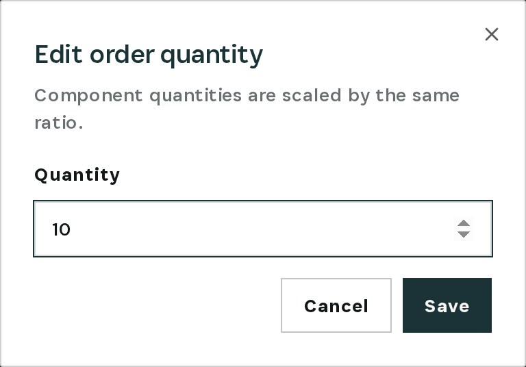 Reduce the quantity