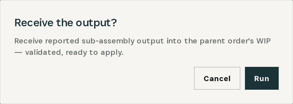 Confirmation before the fix runs: validated, ready to apply